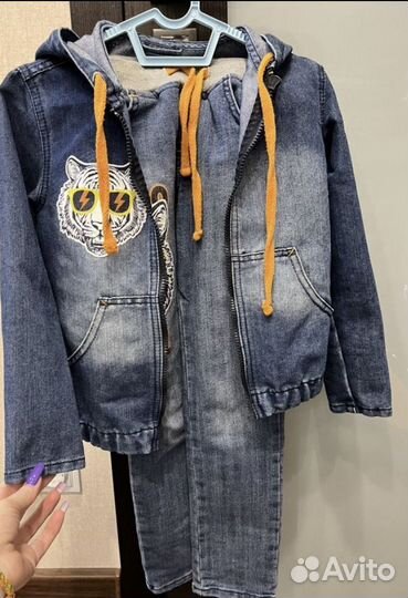 Джинсовый костюм 116-122 размер