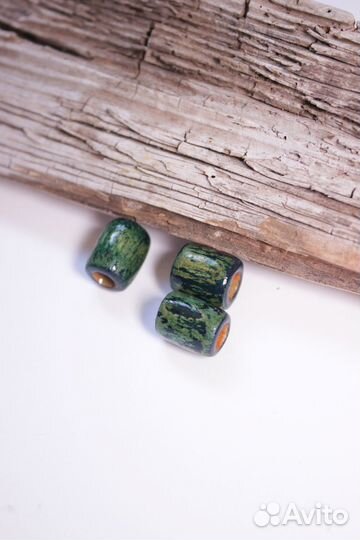 Бусины для дредов, из дерева, ручной работы