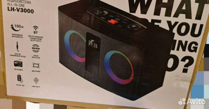 Бумбокс Bluetooth колонка 100 Вт с Usb и Fm новая