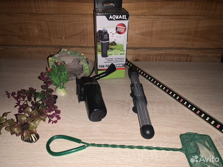 Нагреватель, лампа, грунт и другое для аквариума