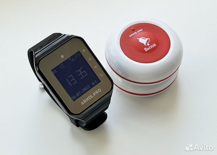 Комплект Премиум: кнопка вызова официанта и часы