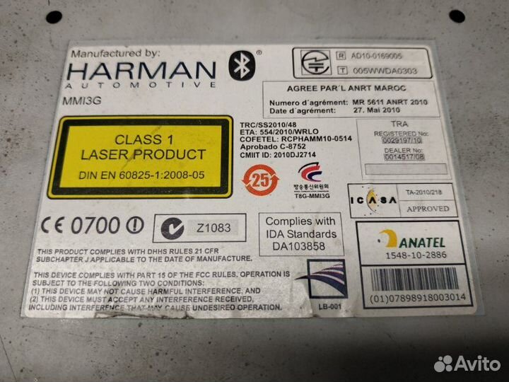 Штатная магнитола Audi A4 8K2 cpnb 2007-2015