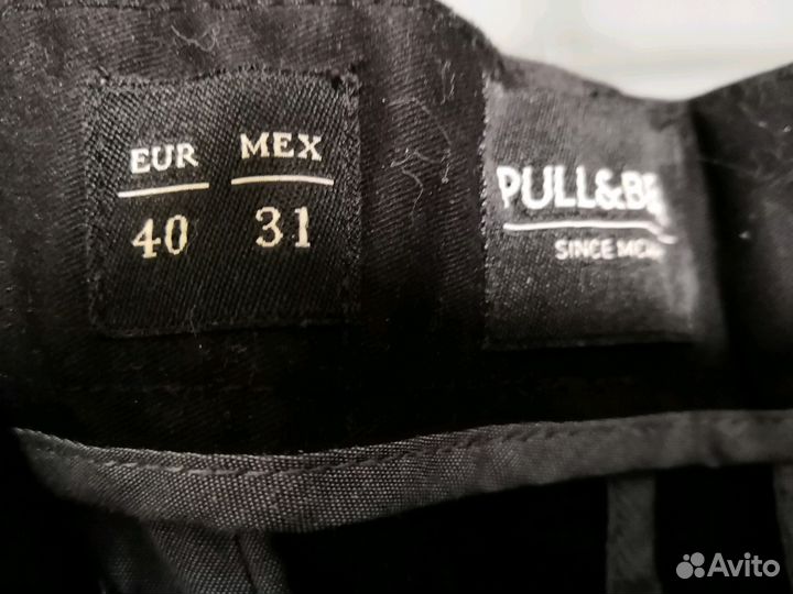 Мужские черные брюки Pull&Bear
