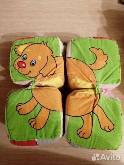 Развивающий кубик мягкий. Цена за все