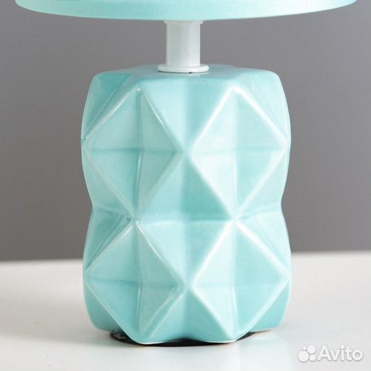 Настольная лампа 'Аврора' Е14 40Вт лазурный 13х13х