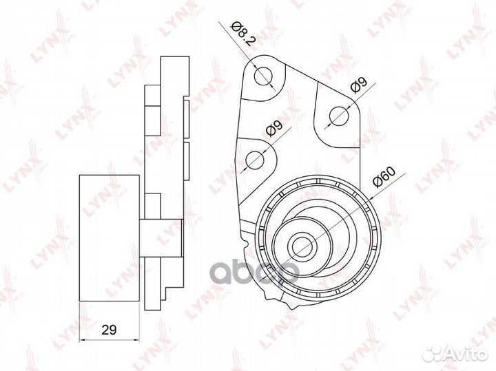 Ролик натяжной ремня грм PB1074 lynxauto
