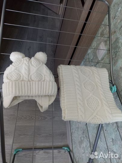 Комплект шапка и шарф зима