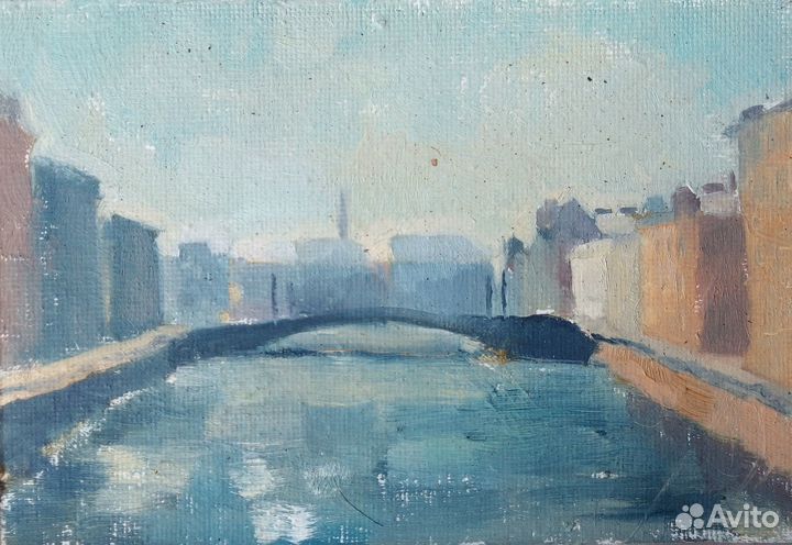 Петербург. Вид на Фонтанку (картина маслом)