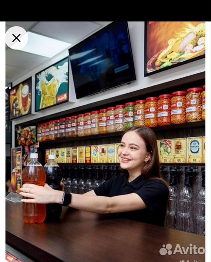 Продавец бармен/без опыта работы