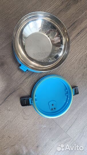 Ланч бокс для еды широкий контейнер 1.4 л синий