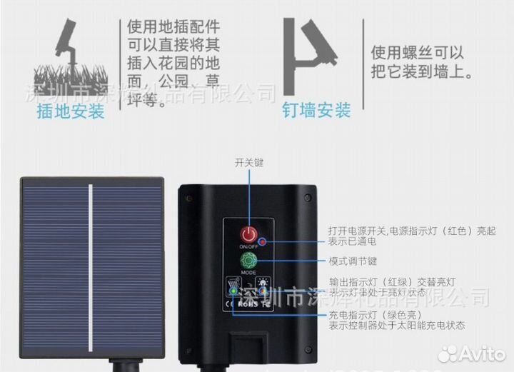 Гирлянда снежинка на солнечной батарее