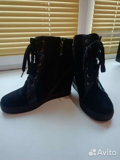 Ботильоны, ботинки женские замшевые