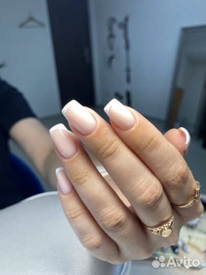 Маникюр+ наращивание ногтей
