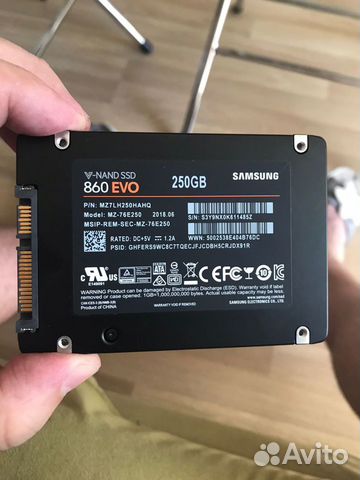 SSD samsung 860 EVO 250 GB