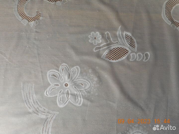 Комплект из двух портьер и тюлевой шторы