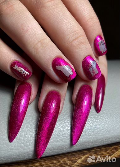 Маникюр / наращивание ручная роспись