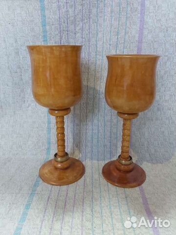 Деревянные бокалы СССР с кольцами
