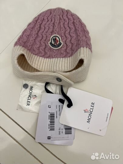 Moncler шапка 100 шерсть от 3м до 1,5 лет