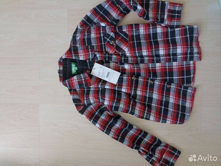 Рубашка в клетку детская