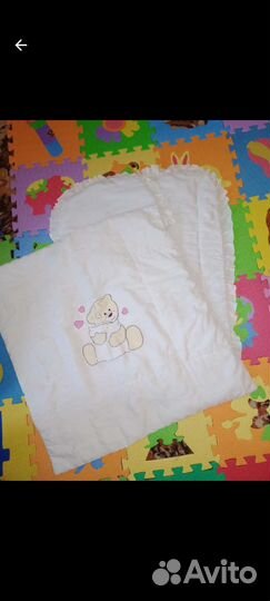 Комплект в коляску подушка матрас одеяло