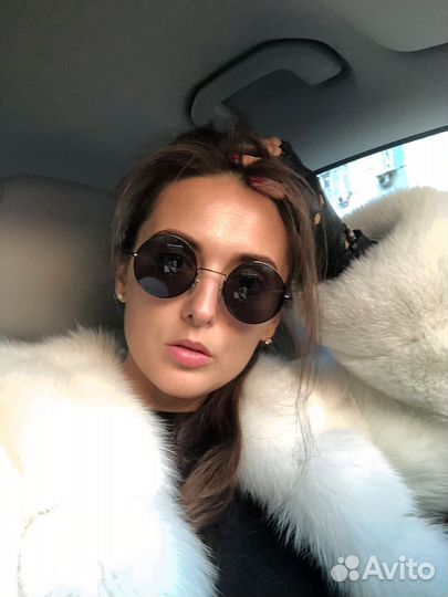 Шуба из песца белая натуральная