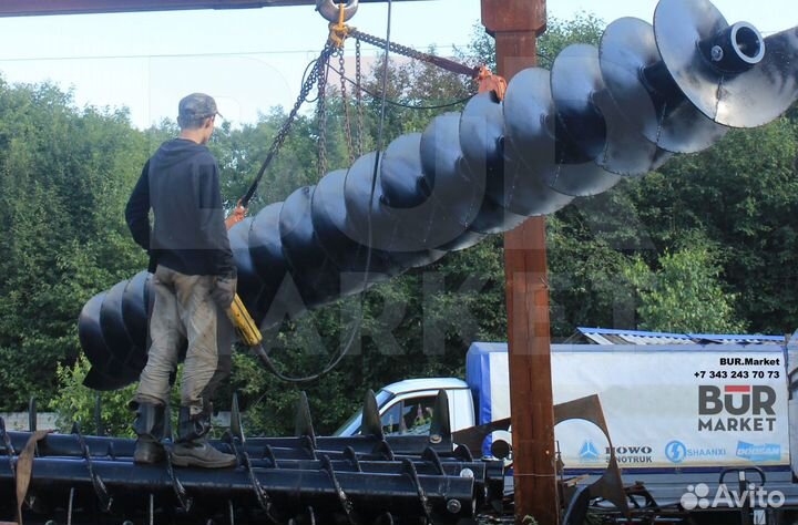 Шнек, для бурения D - 950мм, L - 6м