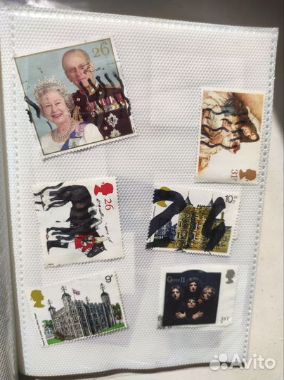 Марки много Великобритания 130 шт