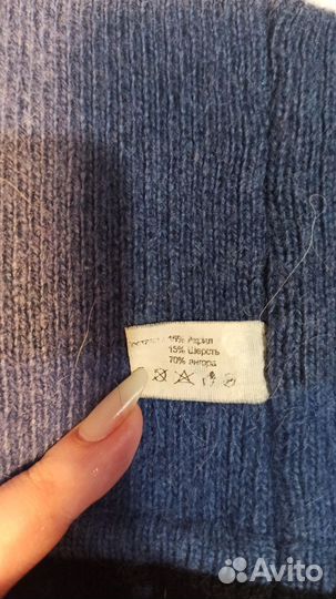 Шапка и шарф ангора зимняя