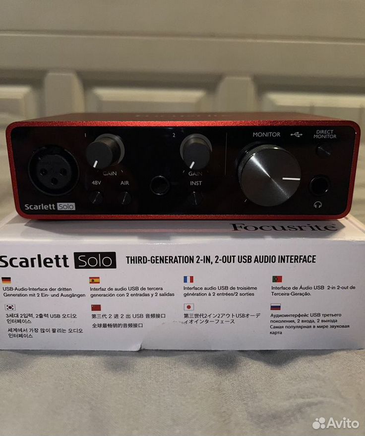 Звуковая карта focusrite scarlett solo 3rd gen