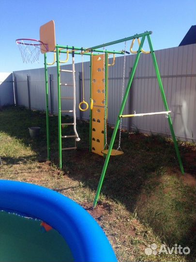 Дск детский комплекс + качели со спинкой на цепях