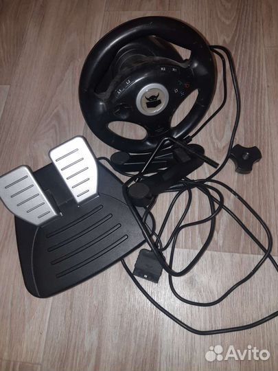 Игровой руль с педалями для пк