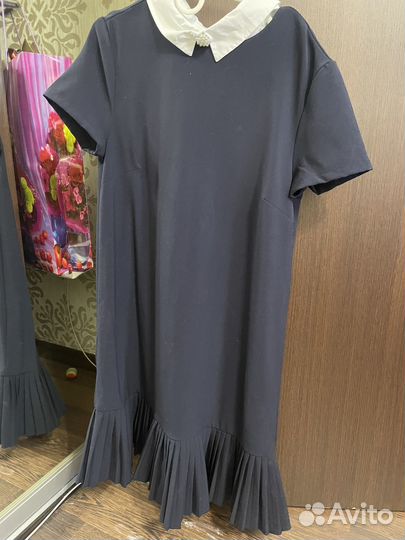 Платье школьное синее