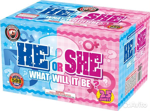 Салют батарея для Гендер пати красный и синий