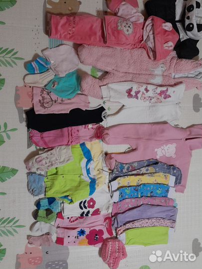 Огромный пакет одежды для девочки 68 74 80