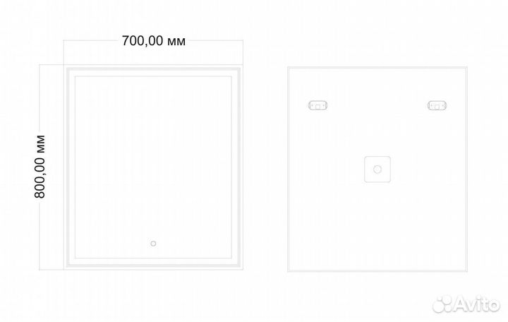 Зеркало с подсветкой ART&MAX ZOE AM-Zoe-700-800-D