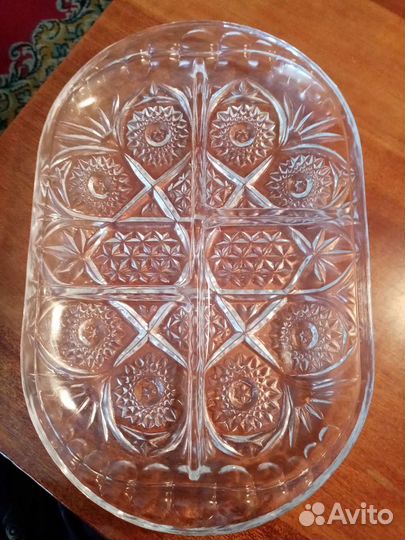 Хрустальная менажница СССР