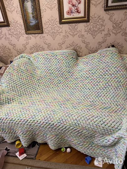 Плед из ализе пуффи