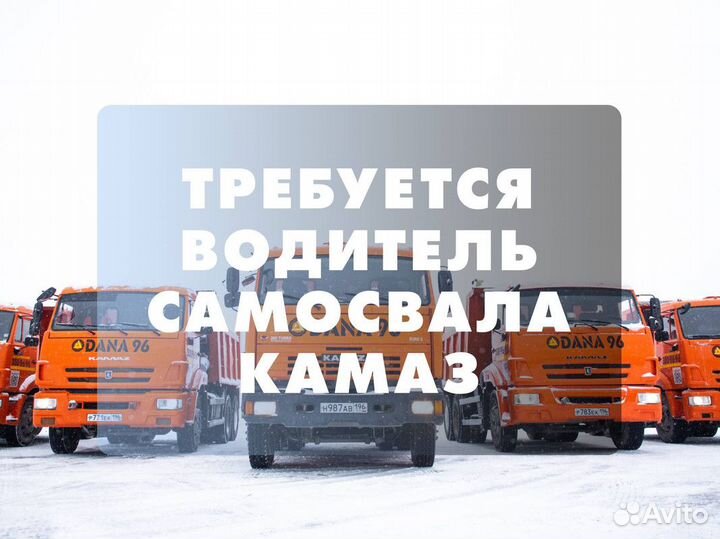 Водитель самосвала, водитель на камаз