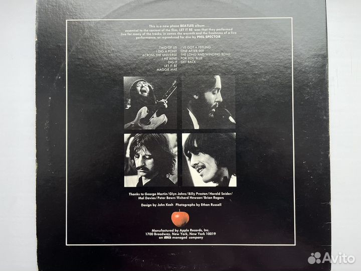 The Beatles – Let IT Be LP/EX+ 1 pres US 1970 г