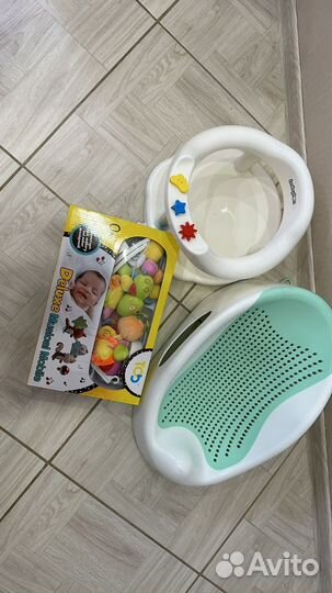Горка и стульчик для купания детский+ мобиль