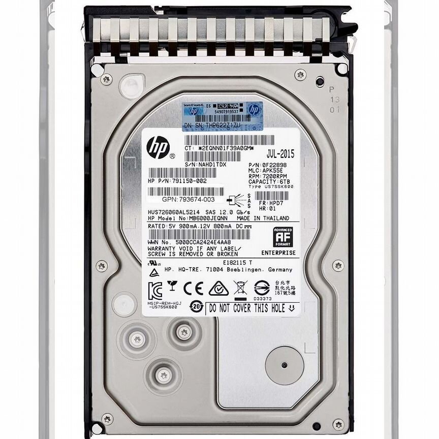 [MB6000JEQNN] Жесткий Диск Hp 6tb Sas 3.5 Mb6000jeqnn