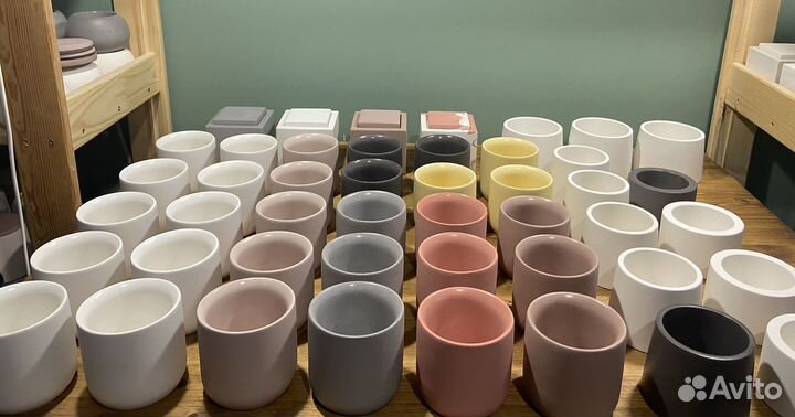 Стаканы для свечей / кашпо из гипса