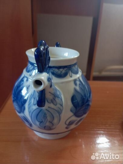 Чайник заварочный СССР. Гжель