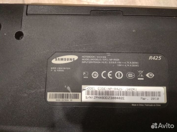 Ноутбук Samsung R425 (на запчасти)