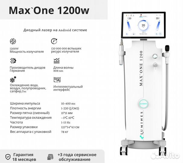 Диодный лазер Лю'Минес Max One 1200в