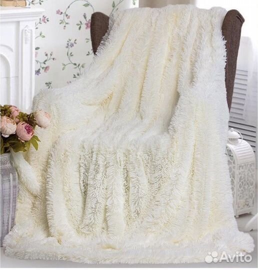 Плед покрывало травка шампань