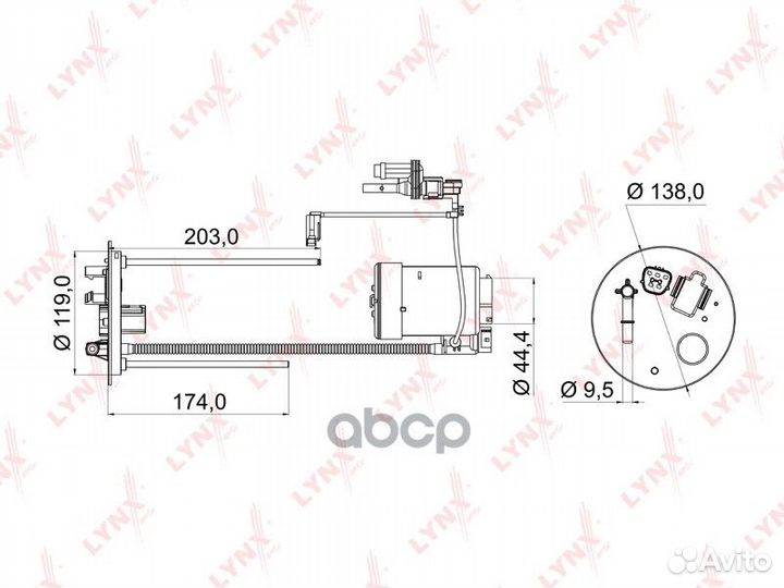 Фильтр топливный LF969M lynxauto