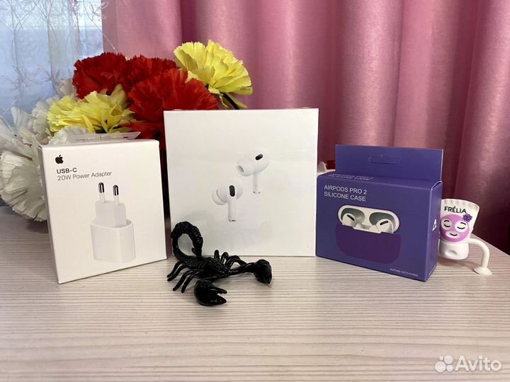 Airpods pro/pro2/3 New 2024 (блок+чехол подарок)