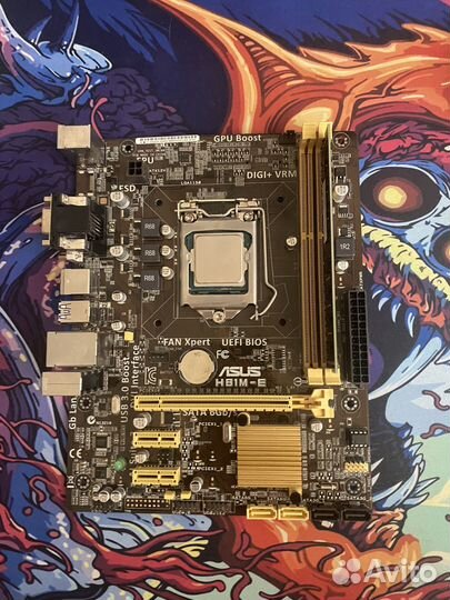 Комплект материнка, процессор, память. 1150