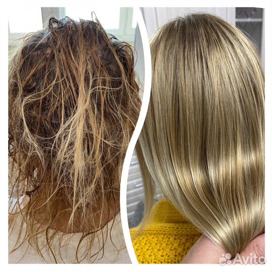 Кератиновое выпрямление/ ботокс для волос